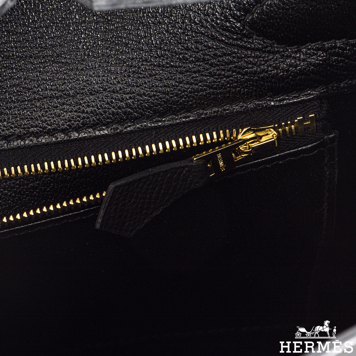 Hermes　Birkin bag 30　Black　Epsom leather　Silver hardware